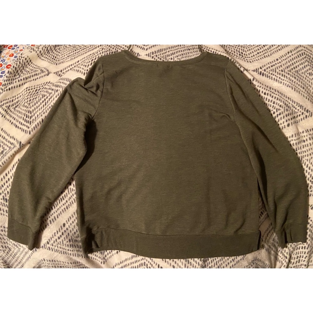 Embroidered Green Sweater - Picture 2 of 3